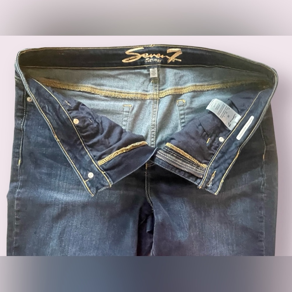 Seven7 Dark Blue Denim Shorts - Picture 5 of 10